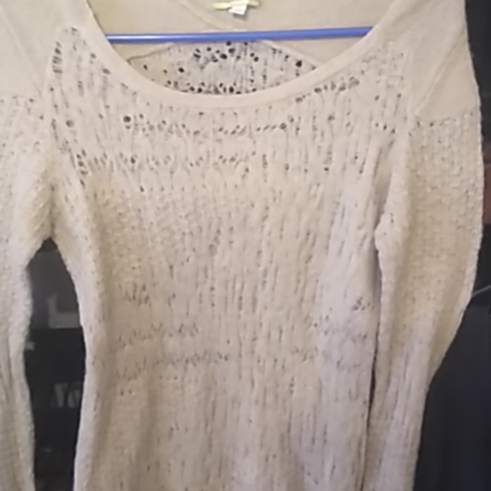 Gianni bini knit sweater tan large